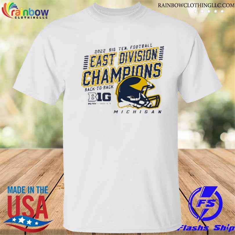 Blue84 university of michigan big ten east champions gray back-to-back shirt