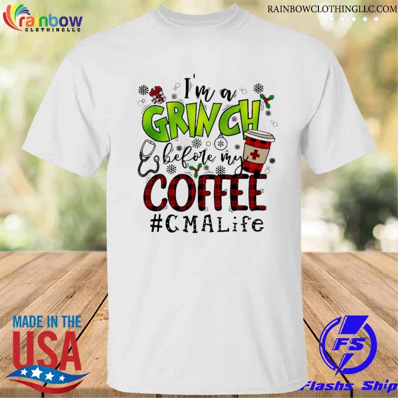 I'm a grinch before my coffee CMA life christmas sweater