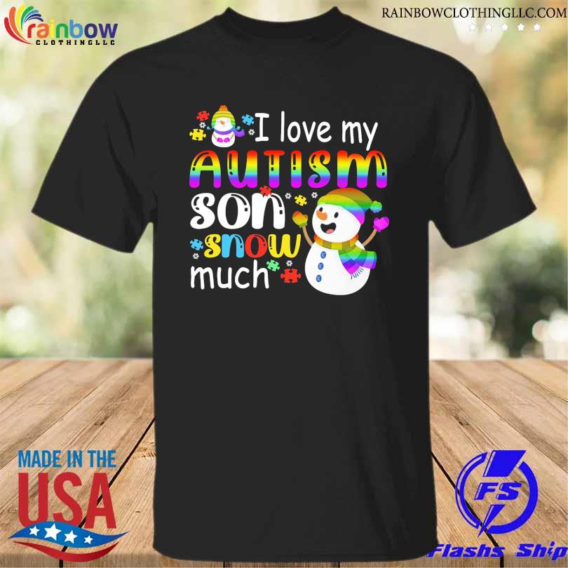 LGBT I love my autism son snow much christmas sweater