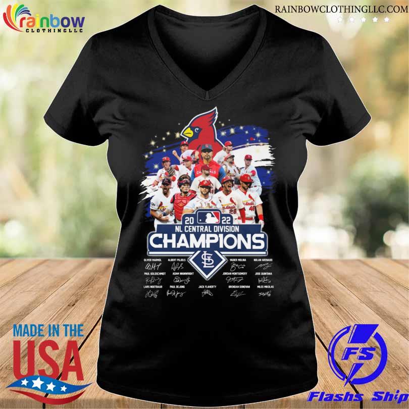 Official funny St Louis Cardinals 2022 Nl central division champions  signatures shirt, hoodie, sweater, long sleeve and tank top
