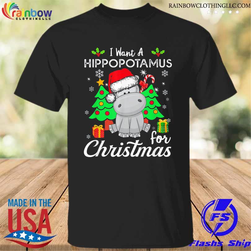 Retro I want a hippopotamus for Christmas xmas hippo pajama sweater