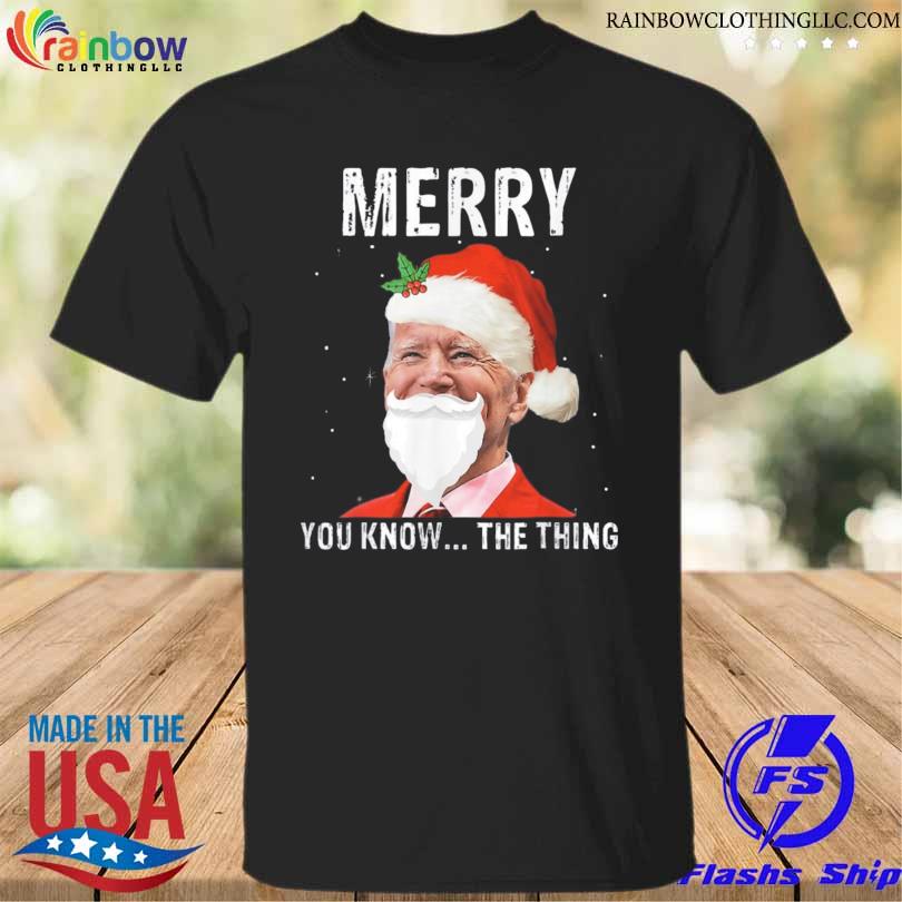 Santa biden confused merry you know the thing Christmas sweater