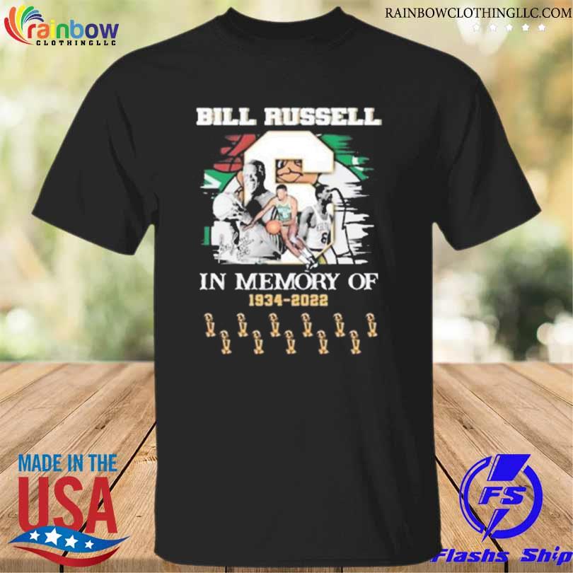 Bill russell in memory of 1934-2022 cup shirt