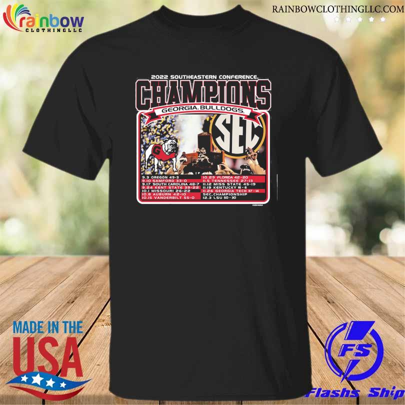 Georgia bulldogs 2022 sec football conference champions recap shirt