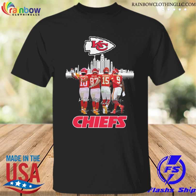 Kansas city Chiefs pacheco kelce mahomes signatures shirt