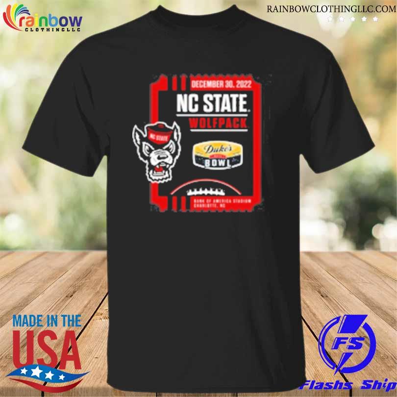 Men's black north Carolina state 2022 duke's mayo bowl shirt