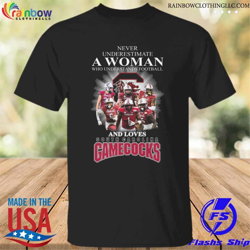 Never underestimate a woman who understands football and loves South Carolina Gamecocks signatures 2022 shirt