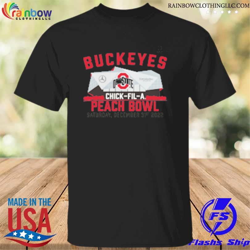 Ohio state buckeyes football playoff 2022 chick-fil-a peach bowl gameday stadium shirt
