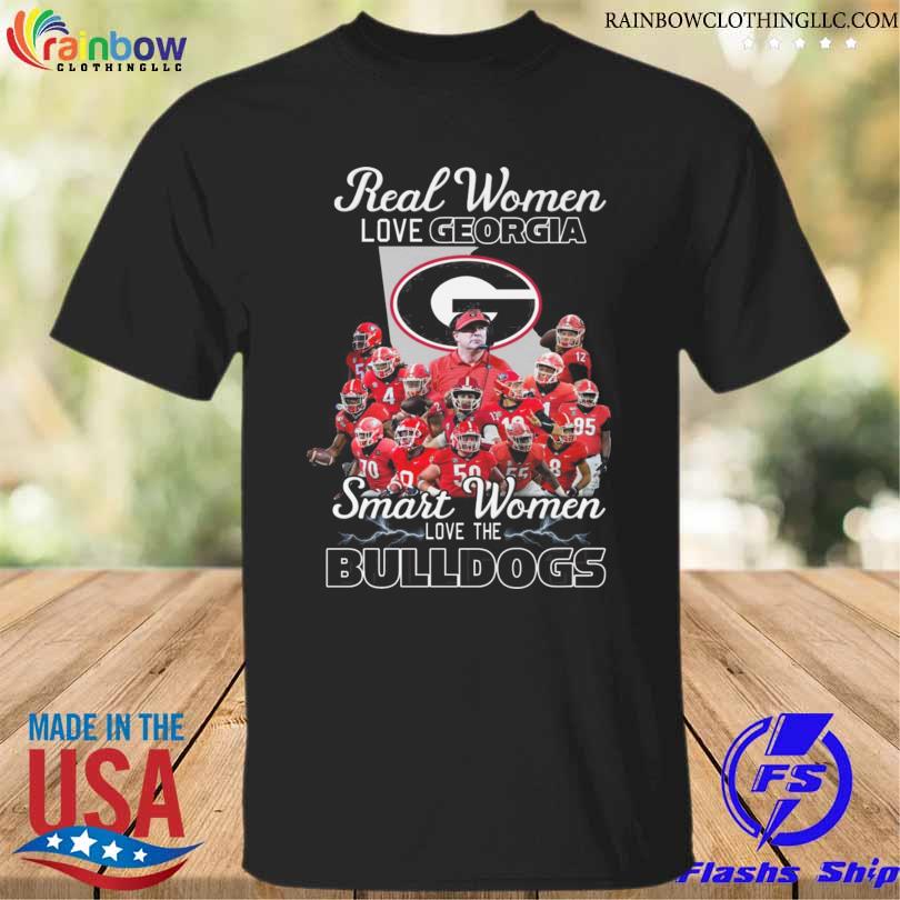 Real women love baseball smart women love the georgia bulldogs 2023 shirt