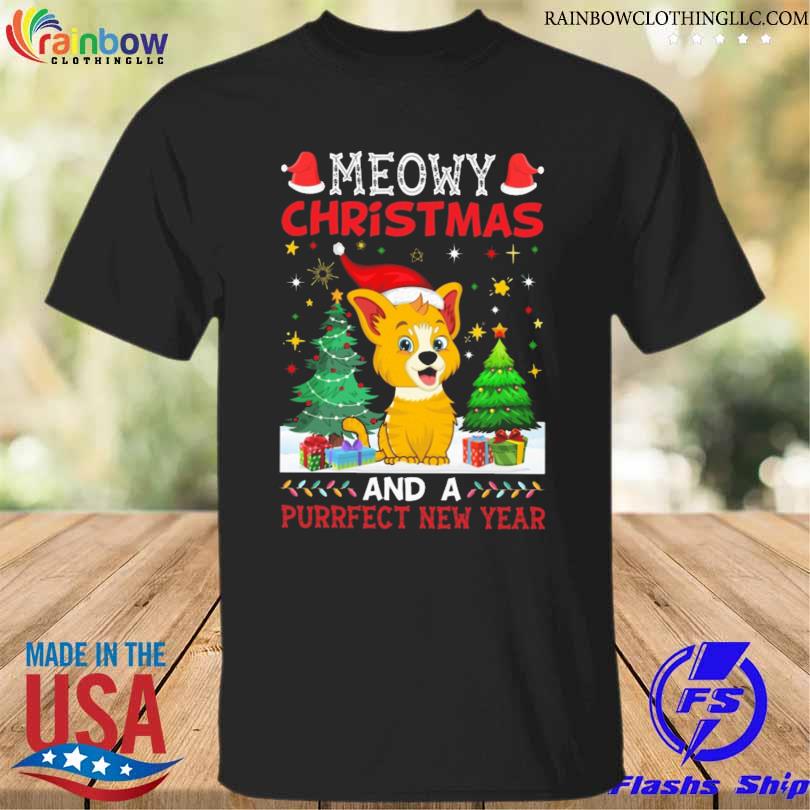 Santa meowy Christmas and a purrfect new year Christmas sweater