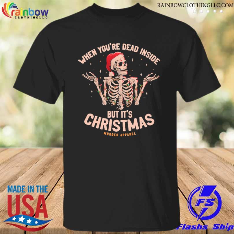 Santa skeleton when you're dead inside but it's Christmas sweater
