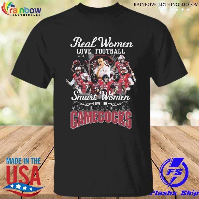 South Carolina Gamecocks real women love football smart women love the South Carolina Gamecocks 2022 signatures shirt