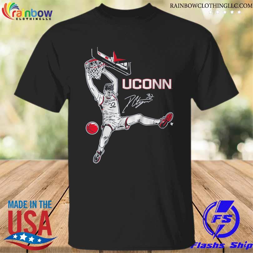 Uconn basketball donovan clingan signature slam shirt