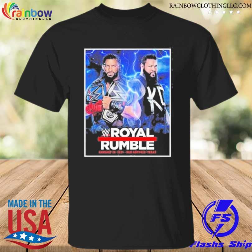 Royal rumble 2023 roman reigns vs. kevin owens shirt