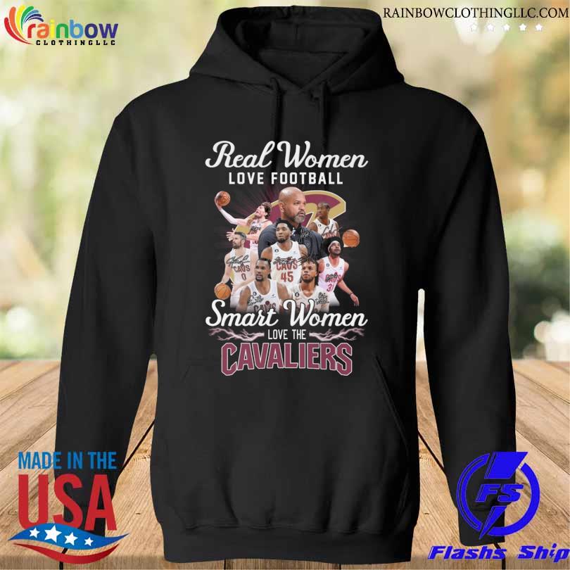 Real women love basketball smart women loves the Cleveland Cavaliers signatures 2023 s hoodie den