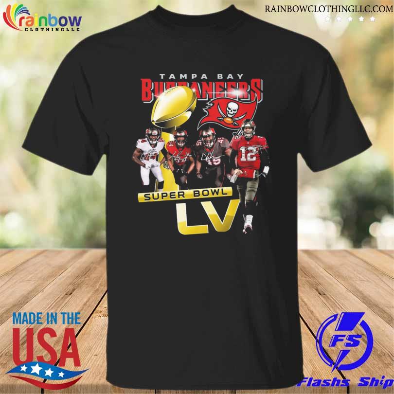 Tampa Bay Buccaneers super bowl LVI signatures shirt