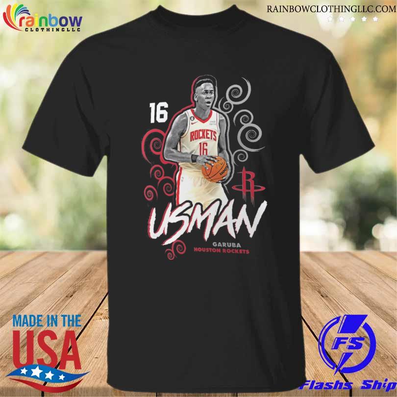 Usman garuba houston rockets player name & number competitor shirt