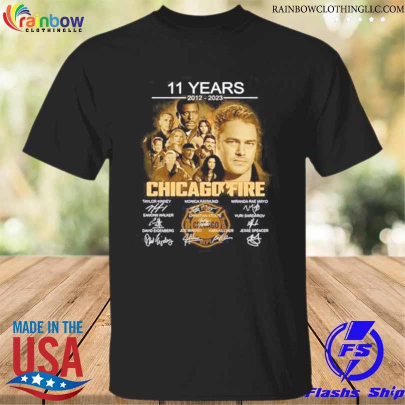 11 year 2012 2023 chicago fire signatures shirt
