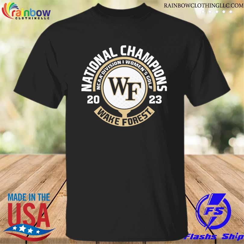 2023 NCAA Women's Golf National Champions Blue 84 Black Wake Forest Demon Deacons T-Shirt