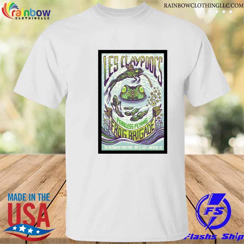 2023 tour les claypool's fearless flying frog brigade san diego ca shirt