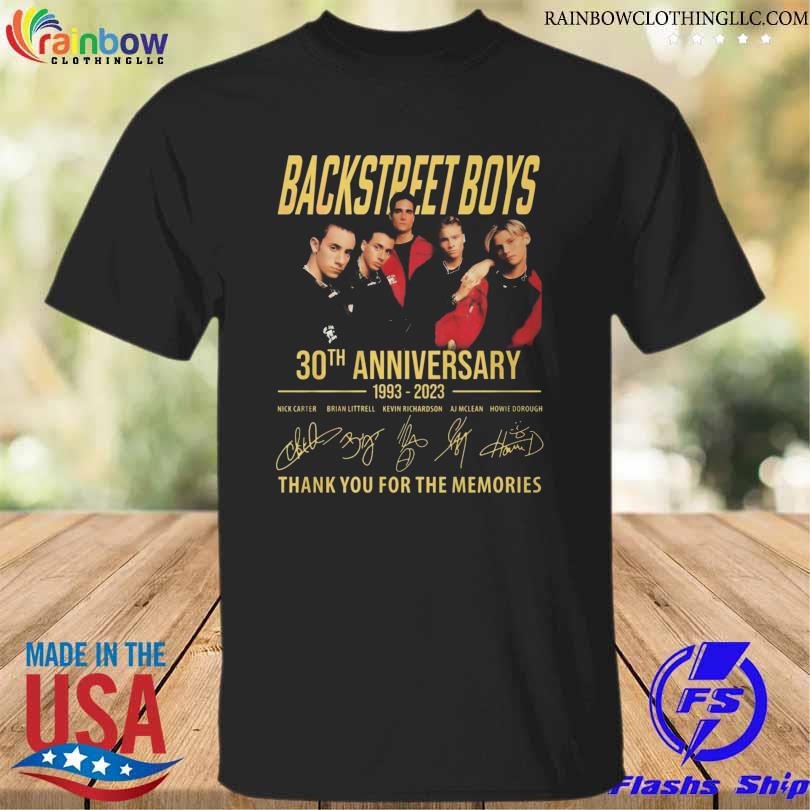 30th anniversary backstreet boys 1993 2023 thank you for the memories shirt