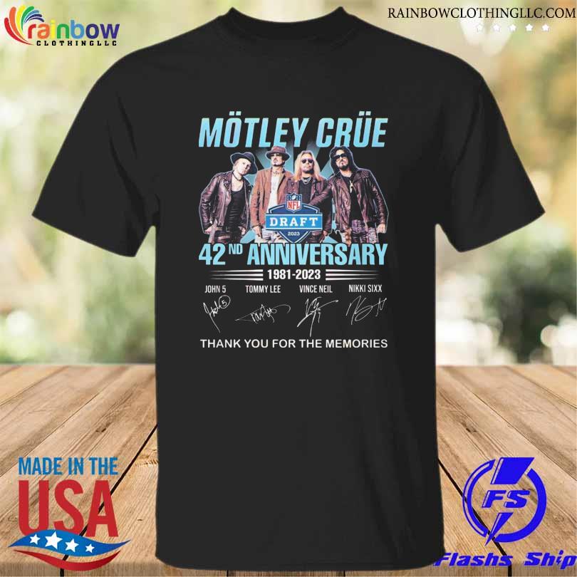 42nd anniversary motley crue 1981 2023 thank you for the memories shirt