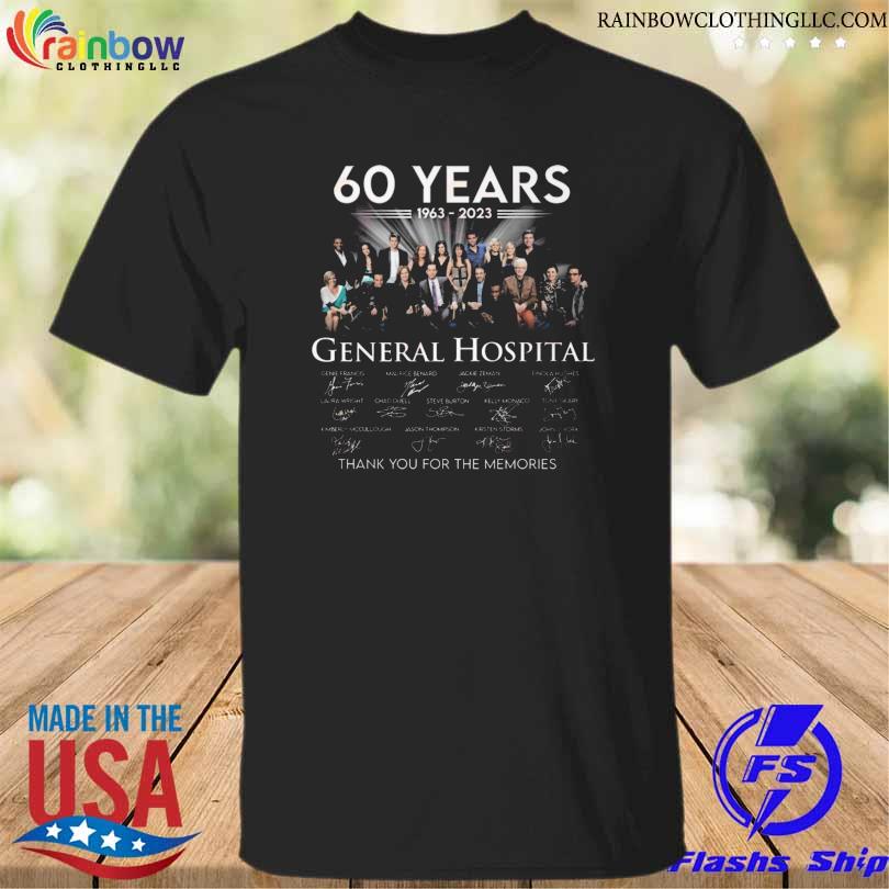 60 years 1963 2023 general hospital thank you for the memories shirt