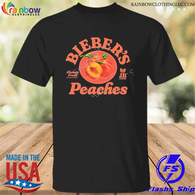 Bieber's peaches 2023 shirt