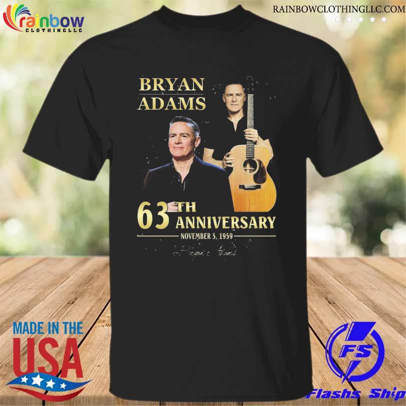 Bryan Adams 63th anniversary november 5 1959 signatures shirt
