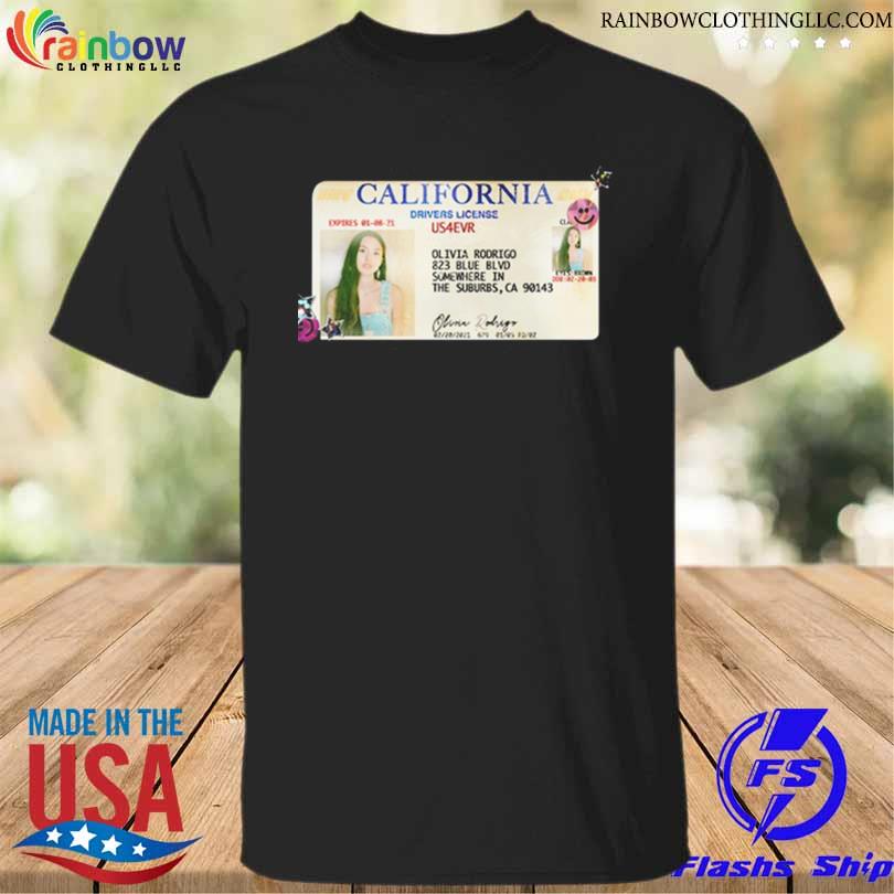 California drivers license olivia rodrigo 2023 shirt