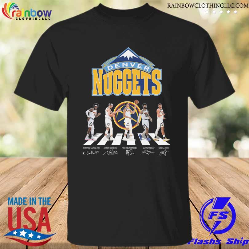 Denver nuggets abbey road aaron gordon michael porter jr signatures shirt