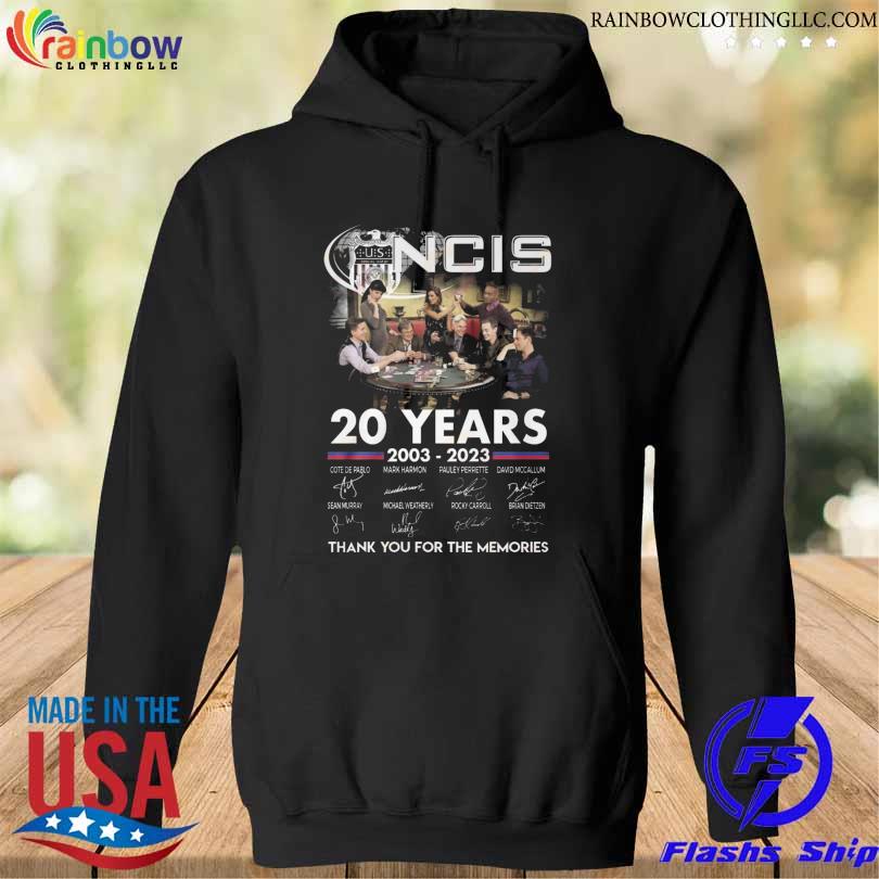 Ncis 20 years of 2003 2023 thank you for the memories signature s hoodie den