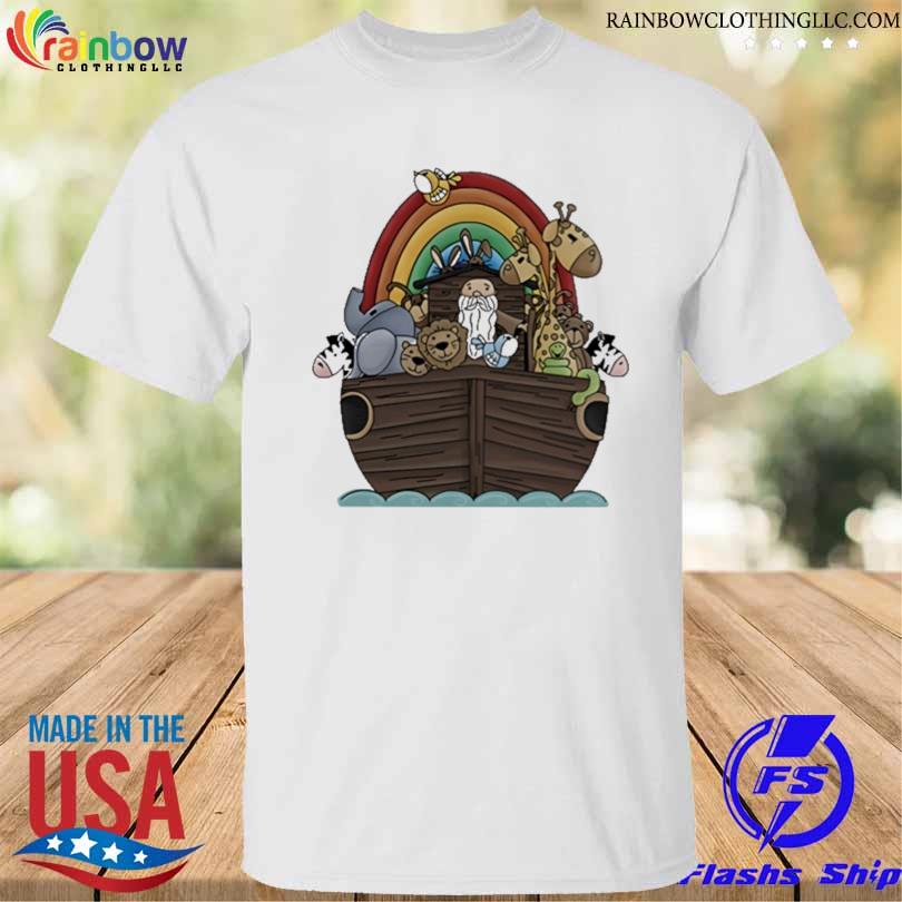 Noah's ark and rainbow infant shirt