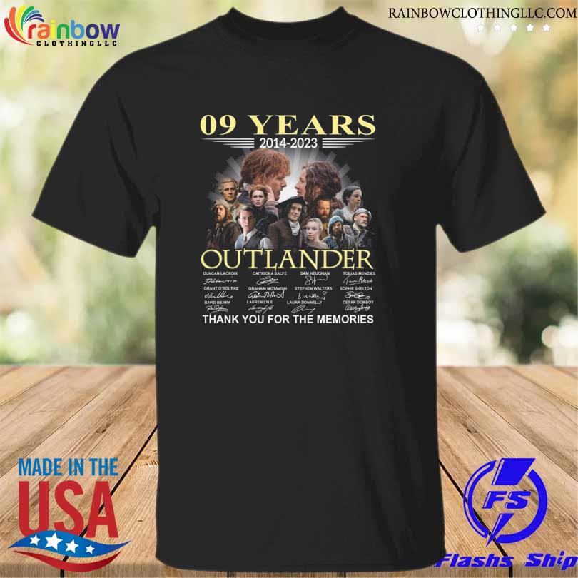 Outlander 09 years 2014 2023 thank you for the memories signatures shirt