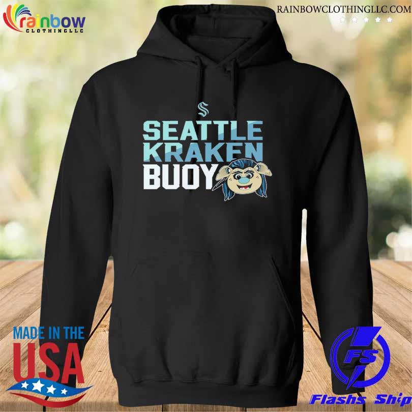Seattle kraken buoy youth mascot head 2023 s hoodie den