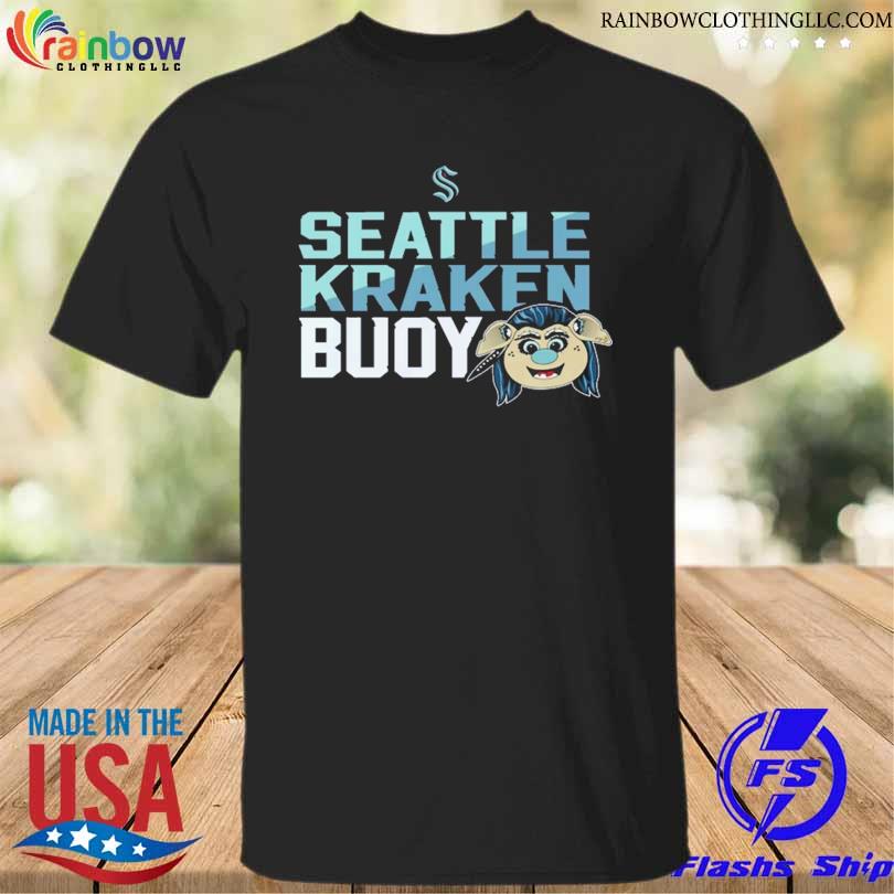 Seattle kraken buoy youth mascot head 2023 shirt