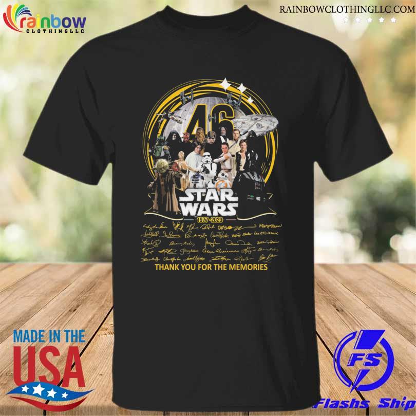 Star Wars 1977 2023 thank you for the memories signatures shirt