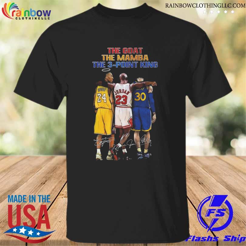 the goat the mamba the 3 point king signatures shirt