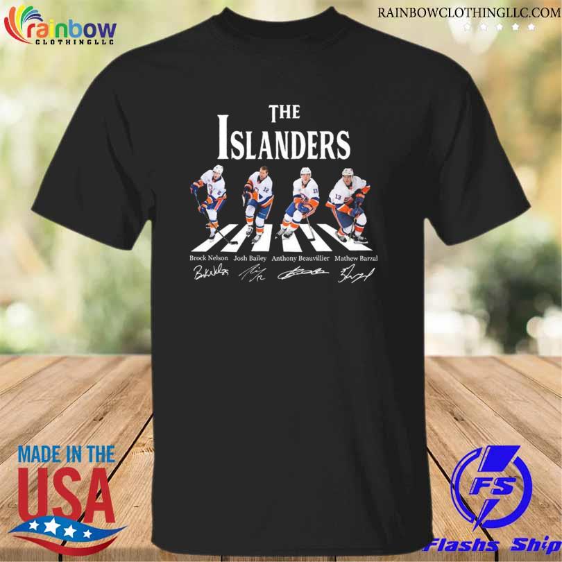 The new york islanders abbey road brock nelson josh bailey signature shirt