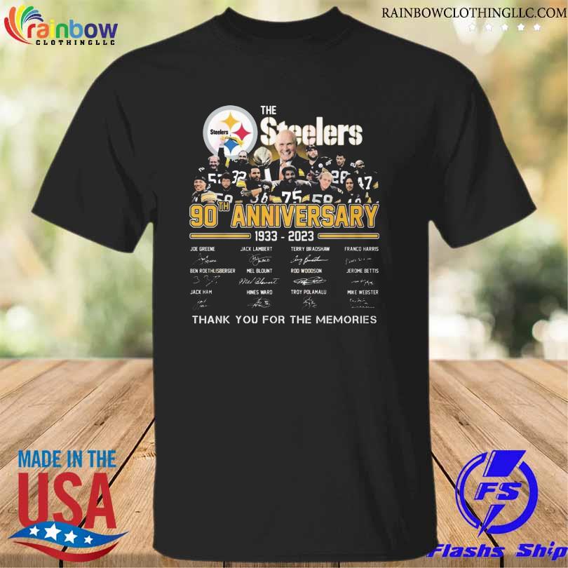 The Steelers 90th Anniversary 1933 – 2023 Thank You For The Memories T-Shirt