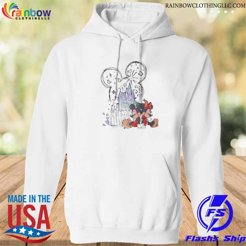 Cinderella castle mickey and minnie 2023 s hoodie trang