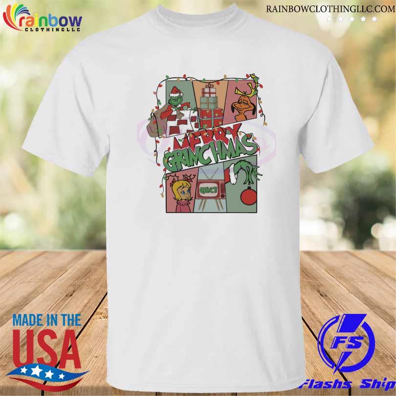 Retro merry grinchmas the grinch and friends 2023 shirt