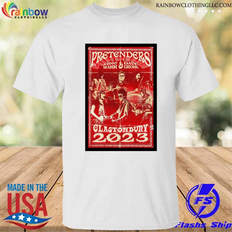 The pretenders glastonbury festival 2023 show poster shirt