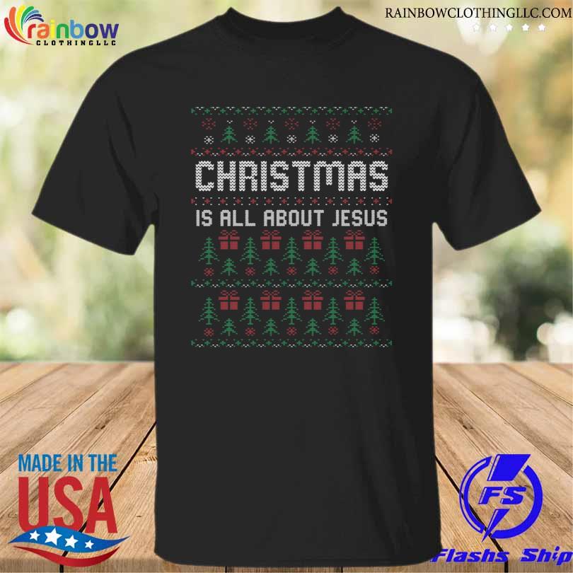 Official christmas Is All About Jesus ugly christmas sweater