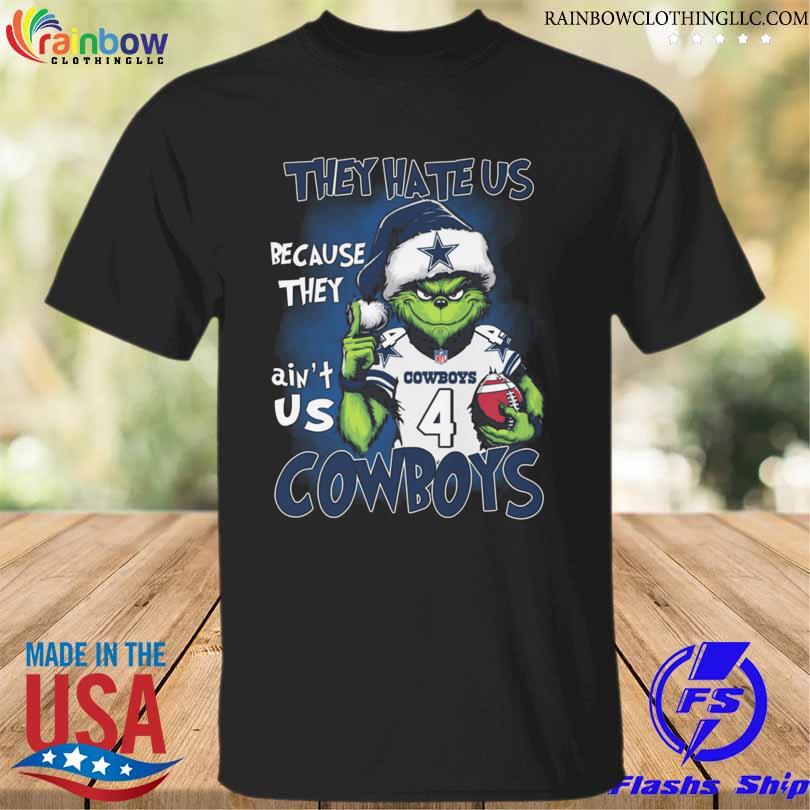 Official santa grinch they hate us because they ain't is Dallas Cowboys shirt