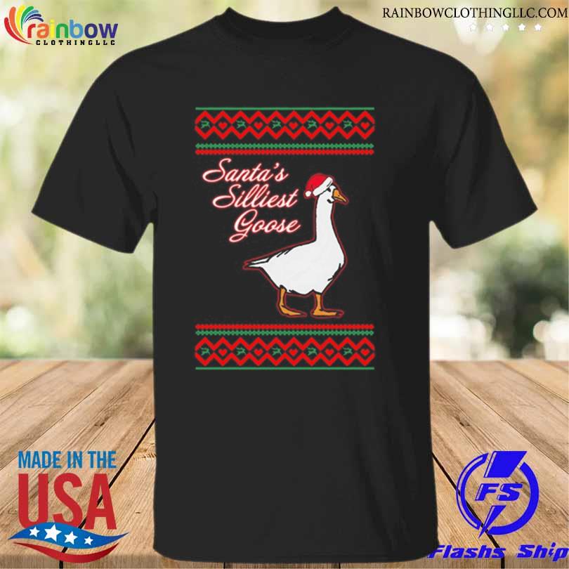 Official santa's silliest goose tacky 2023 ugly christmas sweater