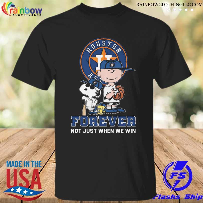 Peanuts snoopy and charlie brown Houston Astros forever not just when we win 2024 shirt